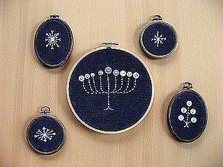 Cute Idea: Embroidered Menorah
