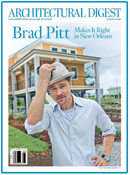 Brad Pitt in Architectural Digest