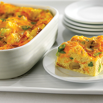 Cheddar and Mushroom Breakfast Squares Cheddar and Mushroom Breakfast Squares