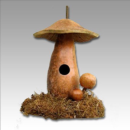 Etsy :: cyndeenewick :: Mushroom Birdhouse