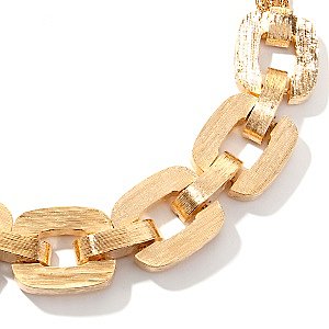 Tori Spelling Bold Brushed Link Necklace 