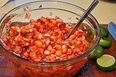 Avocado With Strawberry Salsa