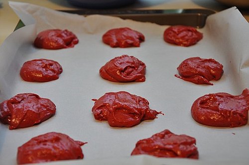 Red Velvet Cookies With Dark Chocolate Cream Cheese Frosting and Roasted Hazelnuts Red Velvet Cookies With Dark Chocolate Cream Cheese Frosting and Roasted Hazelnuts
