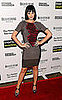 Katy Perry Attends Bondi Blonde's Style Mansion Party in Beverly Hills Wearing Gray Fitted Dress