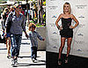 Heidi Klum in Sneakers and Black Louis Vuitton Dress