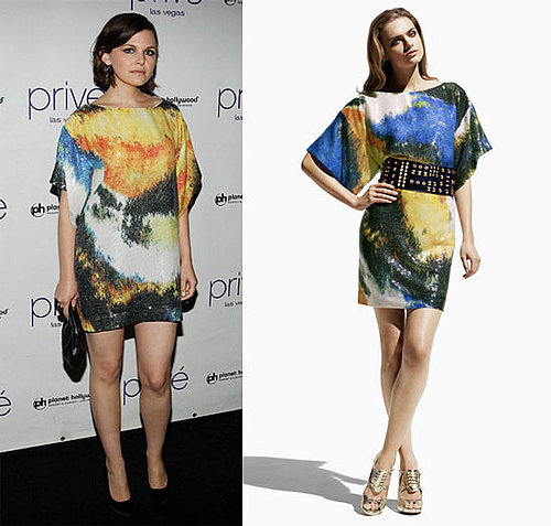 Ginnifer Goodwin Parties in Las Vegas in an Artsy Matthew Williamson For H&M Dress