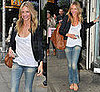 Photo of Cameron Diaz Wearing Distressed Jeans, Tank, and Blazer in New York