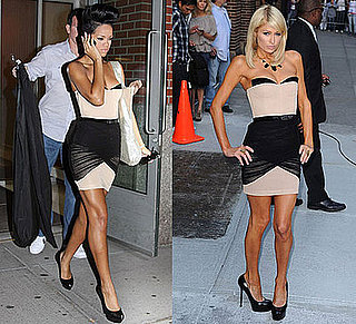 Photo of Rihanna and Paris Hilton Wearing Same Alexander Wang Corset Dress