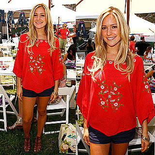 The Hills Star Kristin Cavallari in a Red Peasant Top and Shorts at A Time For Heroes Celebrity Carnival in LA