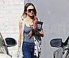 Photo of Lindsay Lohan Hopping into Her Mercedes with Snacks