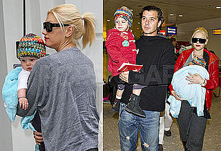 Photos of Gwen Stefani, Gavin Rossdale, Kingston Rossdale, Zuma Rossdale at Heathrow