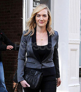 Photos of Kate Winslet Taking Daughter Mia to School and Stopping By The View