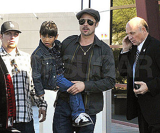 Photo of Brad Pitt and His Son Pax in Las Vegas