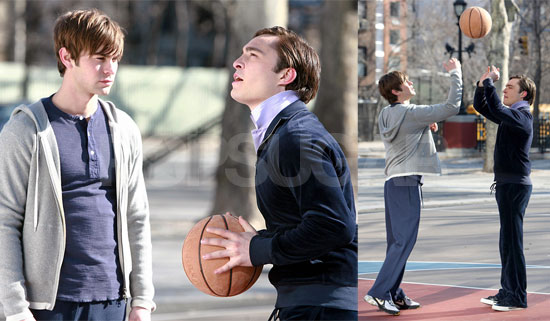 Chace Crawford and Ed Westwick in NYC