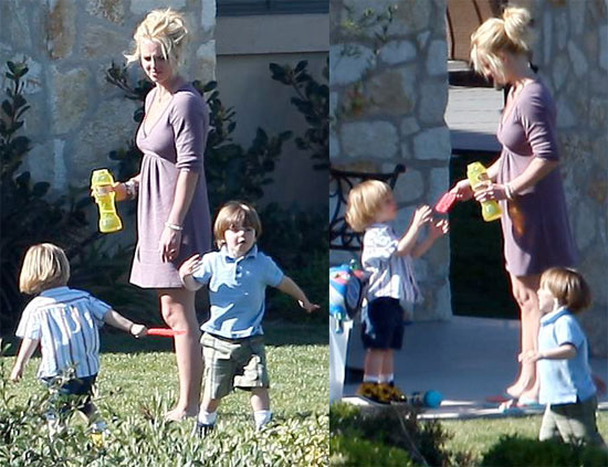 Britney With Her Boys