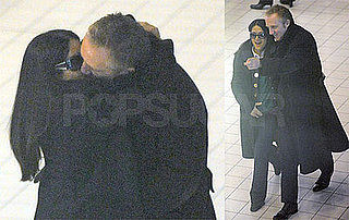 Photos of Salma Hayek and Francois-Henri Pinault Kissing at Paris Airport