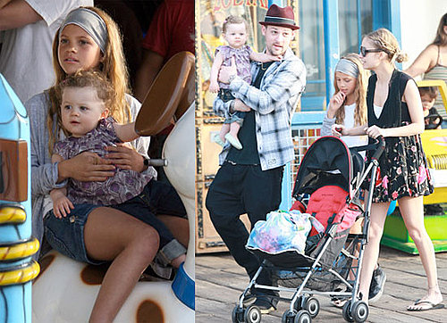 Photos of Nicole Richie, Joel Madden, and Harlow Madden at a Fair in LA