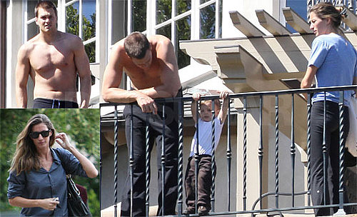 Shirtless Photos of Tom Brady With Gisele Bundchen, John Moynahan, Photos of Tom Brady Working Out with Matt Leinart