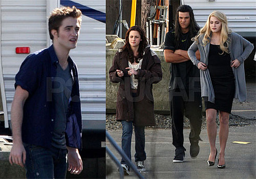 Photos of Robert Pattinson, Taylor Lautner, Kristen Stewart, Nikki Reed Filming New Moon in Vancouver