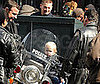 Photo of Liev Schreiber with His Son Alexander on the Set of Salt in NYC