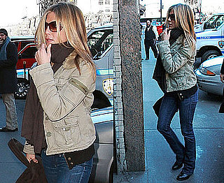 Photos of Jennifer Aniston Arriving to the Set of Baster in NYC