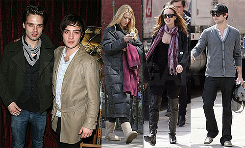 Photos of Blake Lively, Leighton Meester, and Chace Crawford on the Set of Gossip Girl in NYC