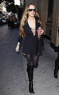 Photos of Lindsay Lohan and Samantha Ronson Leaving their LA Home