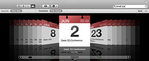 Use Coverflow to Search iCal Events