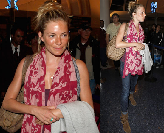 Sienna Arrives at LAX