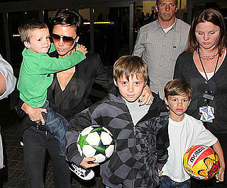 Photo of Victoria, Brooklyn, Cruz and Brooklyn Beckham at LAX