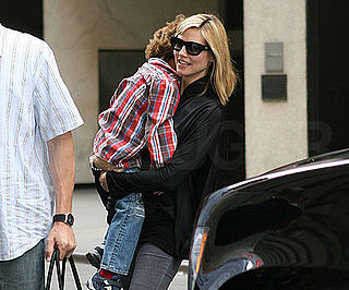 Photo of Pregnant Heidi Klum with Her Son Henry in NYC
