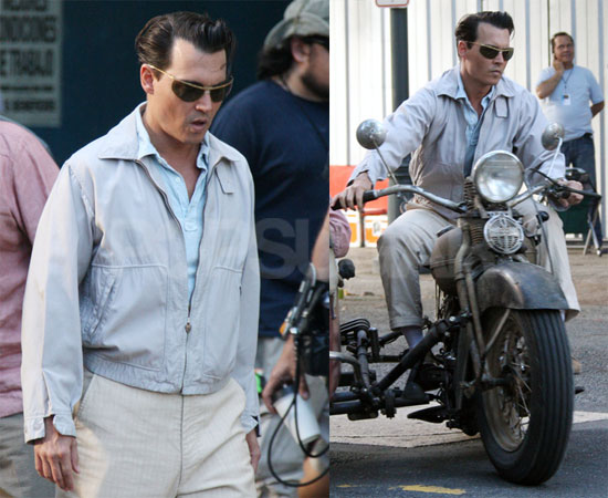 Johnny Depp on Set in Puerto Rico