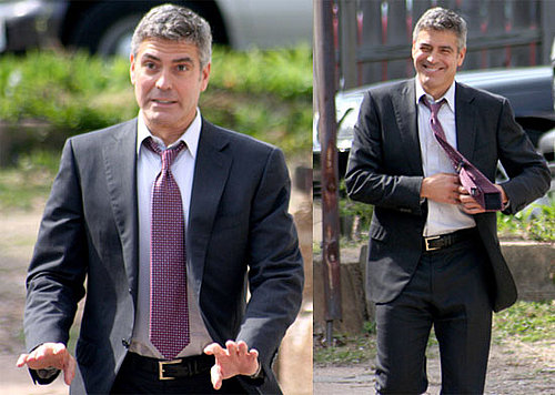 Photos of George Clooney on the Set of Up in the Air in St. Louis