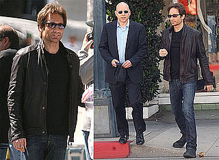 Photos of David Duchovny and Evan Handler on the Set of Californication in LA