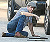 Photo of Ryan Reynolds Fixing a Car in LA