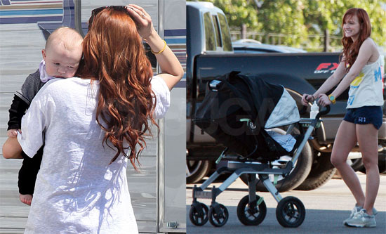 Ashlee Simpson and Bronx in LA