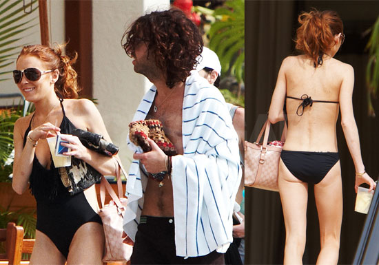 Lindsay Lohan in Bathing Suit in Maui