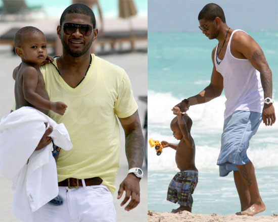 Usher Hits the Beach