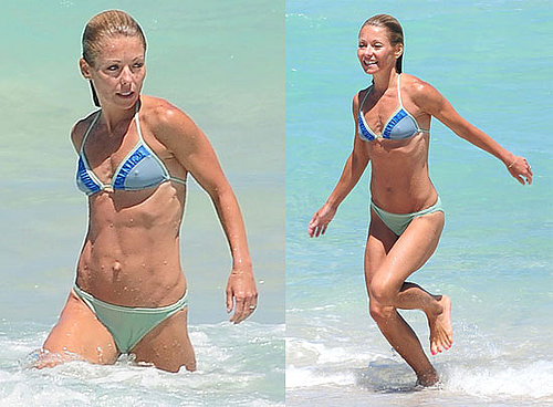 Photos of Kelly Ripa Swimming in Her Bikini in Miami