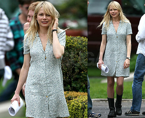 Photos of Michelle Williams on the Set of Blue Valentine in Pennsylvania