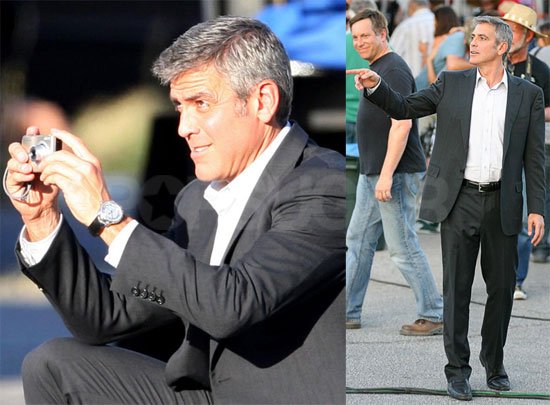 Clooney on Set
