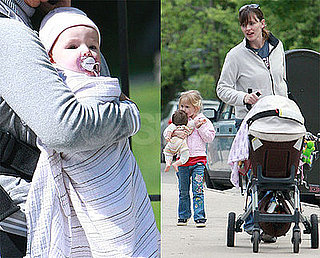 Photos of Jennifer Garner Taking Violet Affleck and Seraphina Affleck For a Walk in Boston