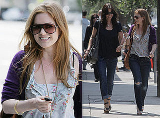 Photos of Isla Fisher Dining with Courteney Cox; Courteney Cox Out with Husband David Arquette