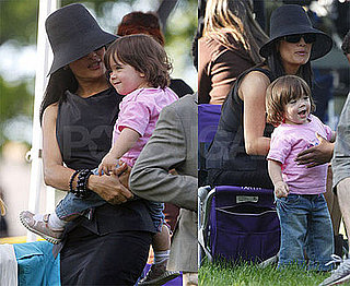Photos of Salma Hayek and Valentina Pinault on the Set of Grown Ups in Massachusetts