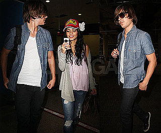Photos of Zac Efron and Vanessa Hudgens at LAX