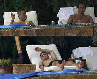 Shirtless Photos of George Clooney and Rande Gerber in Mexico