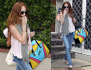 Photos of Lindsay Lohan Leaving Samantha Ronson's House