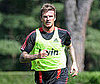 Photo Slide of David Beckham Practicing Soccer