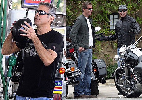 Photos of George Clooney and Rande Gerber Riding Motorcycles