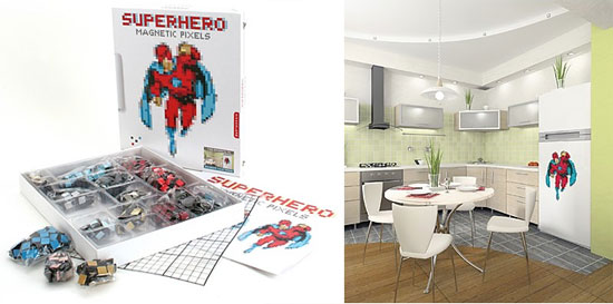 Magnetic Pixel Kit Lets You DIY Superhero Pics Magnetic Pixel Kit Lets You DIY Superhero Pics